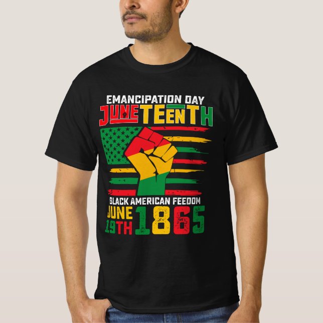 T-shirt Jour de l'émancipation de Juneteenth Liberté des N (Devant)