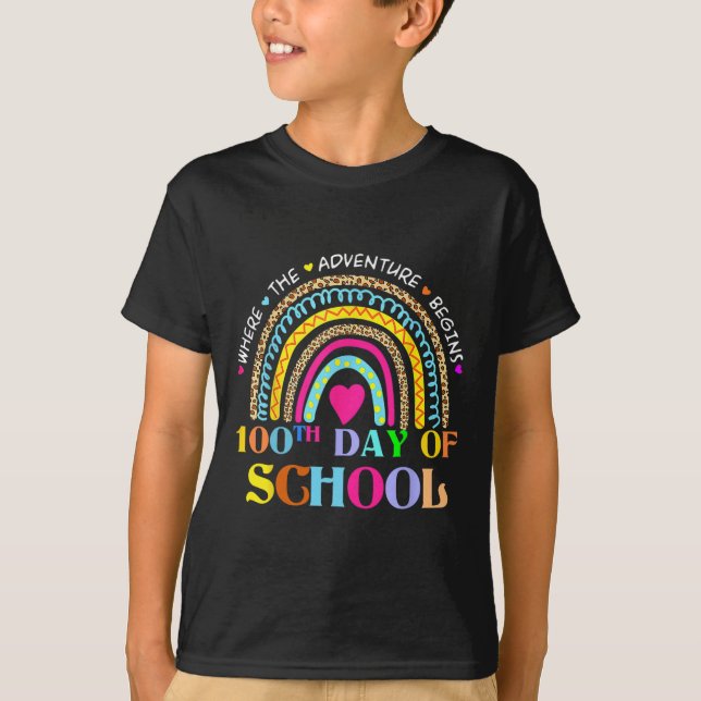 T-shirt Jour De L'Enseignant De L'École - 100 Jours Smarte (Devant)