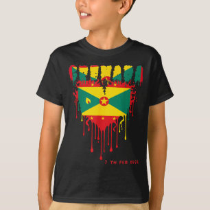 T-shirt Jour de l'indépendance de la Grenade Grenadien 50e