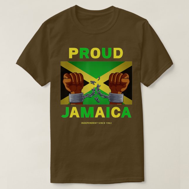 T-shirt Jour de l'indépendance de la Jamaïque 2022 Fière J (Design devant)