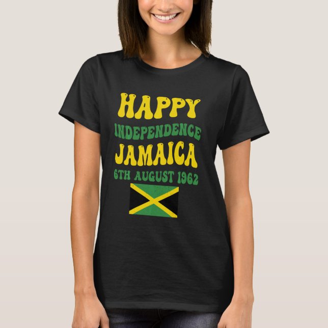 T-shirt Jour de l'indépendance de la Jamaïque Fière Drapea (Devant)