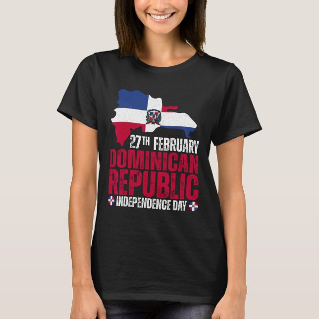T-shirt Jour de l'indépendance de la République Drapeau et (Devant)