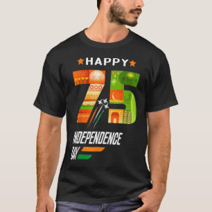 T-shirt Jour de l'indépendance de l'Inde 75e jour de l'ind