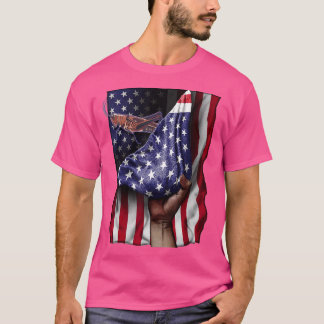 T-shirt Jour de l'indépendance Drapeau américain Grasshopp