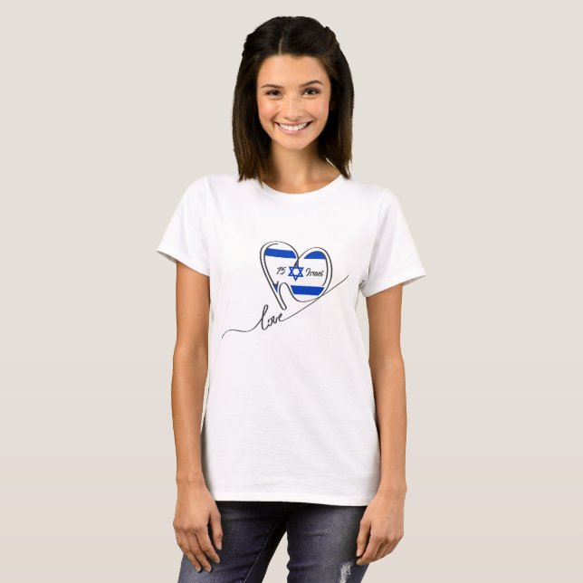 T-shirt Jour de l'indépendance juive Israël (Devant entier)