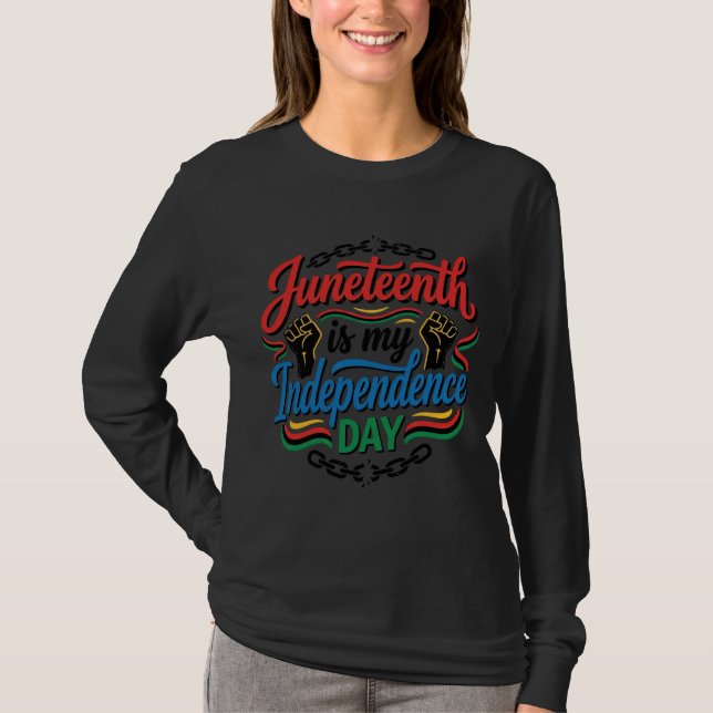 T-shirt Jour de l'indépendance Juneteenth modèle de t-shir (Devant)