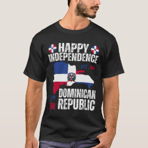 T-shirt Jour de l'indépendance République dominicaine Drap