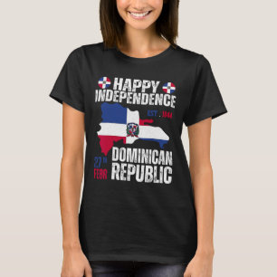 T-shirt Jour de l'indépendance République dominicaine Drap