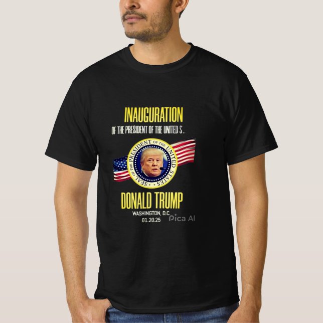T-shirt Jour de l'investiture du président Trump 2025 (Devant)