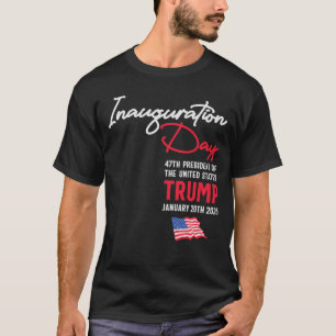 T-shirt Jour de l'investiture Trump American Flag