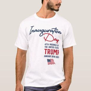 T-shirt Jour de l'investiture Trump American Flag