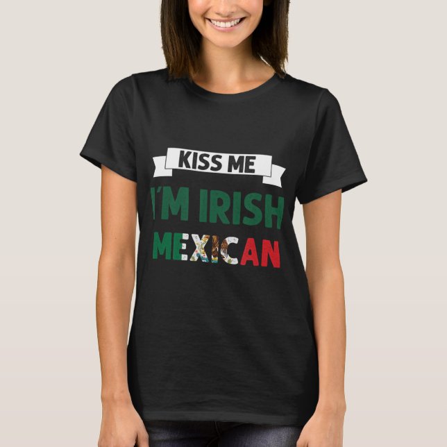 T-shirt Jour de l'Saint Patrick irlandais mexicain  Shir (Devant)