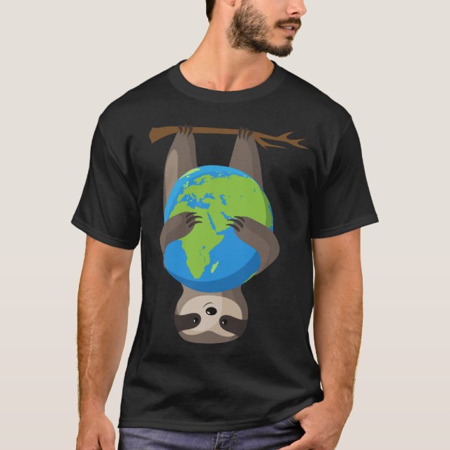 T-shirt Jour de l'terre Love The Earth Sloth Environmental (Devant)
