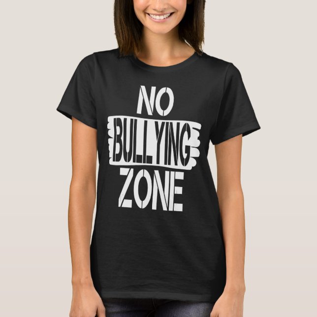 T-shirt Jour de l'Unité Arrêter l'intimidation Pas de zone (Devant)