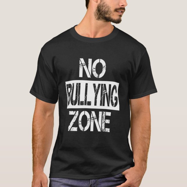 T-shirt Jour de l'Unité Arrêter l'intimidation Pas de zone (Devant)