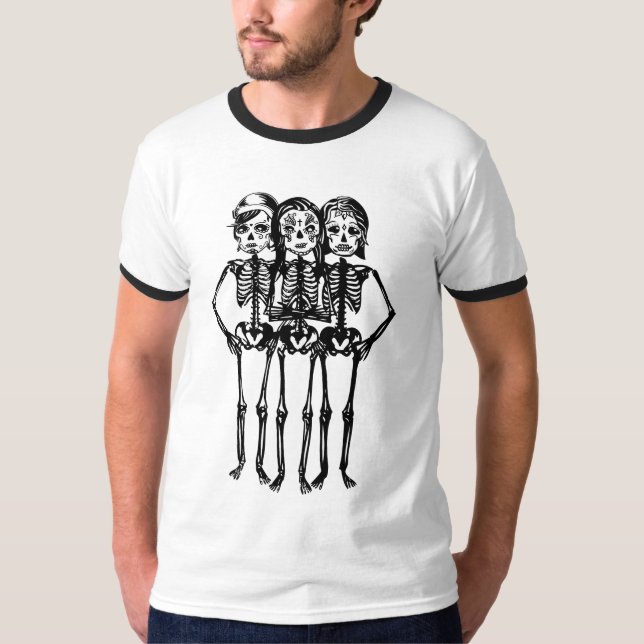 T-shirt jour de mai : noir et blanc (Devant)