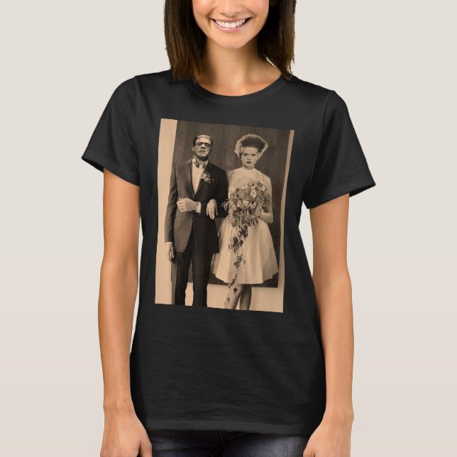 T-shirt Jour de mariage Dapper Frankenstein - Monster Hall (Devant)