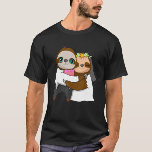 T-shirt Jour de mariage marié Sloth Whisperer Herbivore