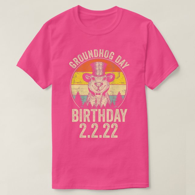 T-shirt Jour de marmotte amusant Anniversaire 2 (Design devant)