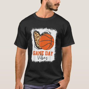 T-shirt Jour de match de basket décoloré Vibes Maman de ba