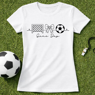 T-shirt Jour de match de football minimal Bow