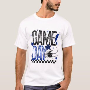 T-shirt Jour de match de hockey sur glace Maman de hockey