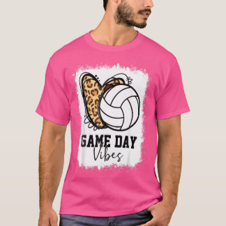 T-shirt Jour de match de volley-ball décoloré ambiance de