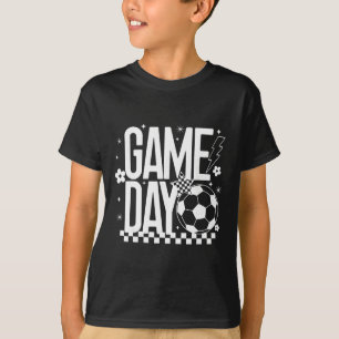 T-shirt Jour de match Saison de football Maman Rétro Light