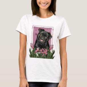 T-shirt Jour de mères - tulipes roses - carlin - Ruffy