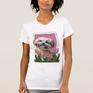 T-shirt Jour de mères - tulipes roses - ShihPoo - Maggie