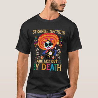 T-shirt Jour De Morts Graphiques - Crânes De Sucre Mexicai
