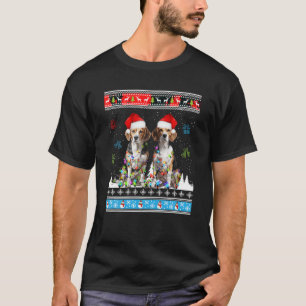 T-shirt Jour de Noël des Rennes de Chien Beagles moches Su