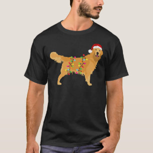 T-shirt Jour de Noël Golden Retrior Lumière Golden Re