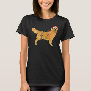 T-shirt Jour de Noël Golden Retrior Lumière Golden Re