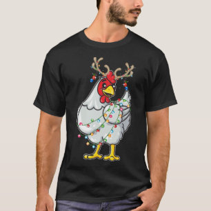 T-shirt Jour de Noël Rindeer Antlers Lumières Pyjama F