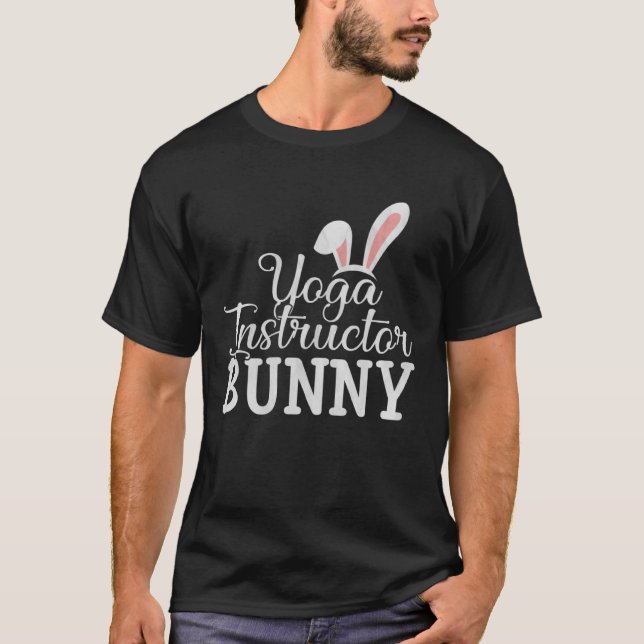 T-shirt Jour de Pâques Bunny Costume de Pâques Yoga Instru (Devant)
