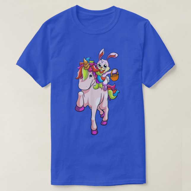 T-shirt Jour de Pâques Bunny équitation Unicorn Girls Todd (Design devant)