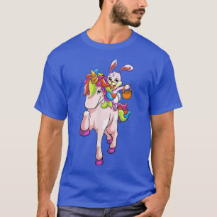 T-shirt Jour de Pâques Bunny équitation Unicorn Girls Todd