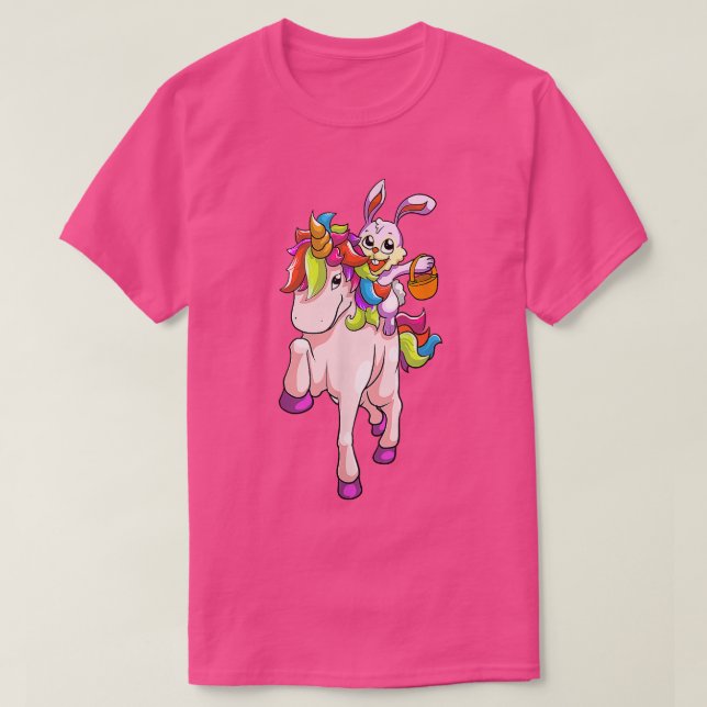 T-shirt Jour de Pâques Bunny équitation Unicorn Girls Todd (Design devant)
