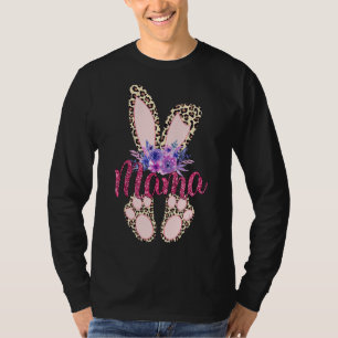 T-shirt Jour de Pâques de Mama 2022 Lapin Leopard Rabbit G