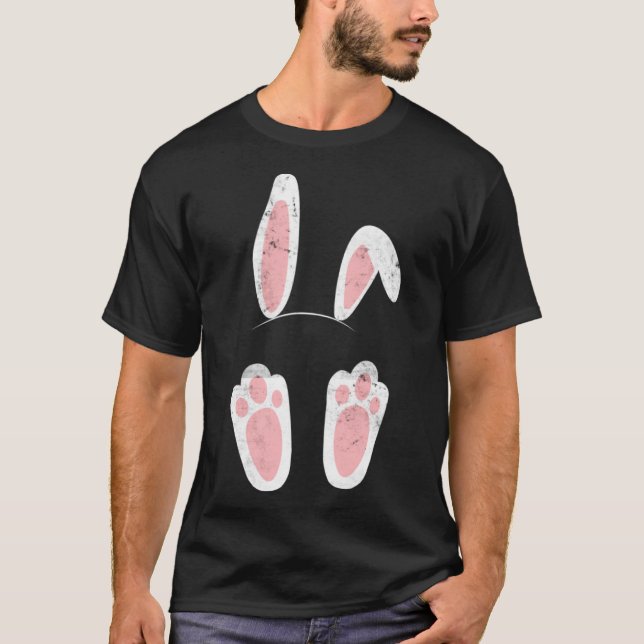 T-shirt Jour de Pâques Lapin de Pâques Oreilles Chasse aux (Devant)