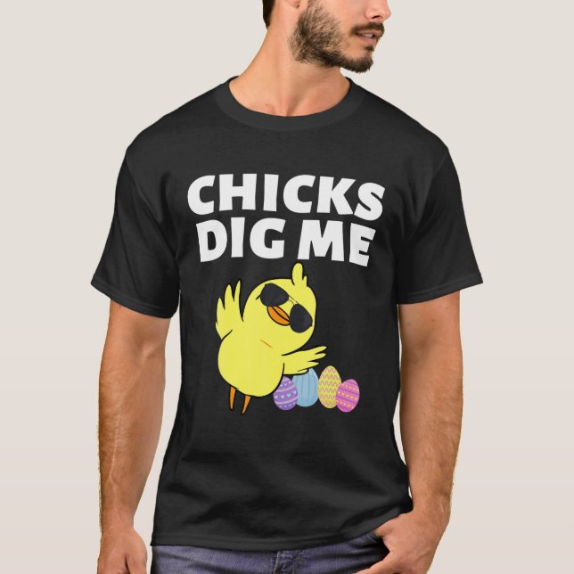 T-shirt Jour de Pâques Petits Poussins Creg Me Cool Oeufs (Devant)