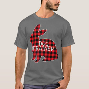 T-shirt Jour de Pâques Red Plaid Bunny Graphic Dog Entraîn