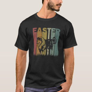T-shirt Jour de Pâques Rough Collie Chien Retro Graphisme