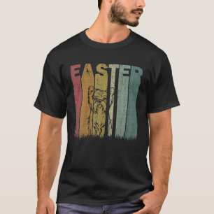 T-shirt Jour de Pâques Yorkshire Terrier Graphique Rétro P