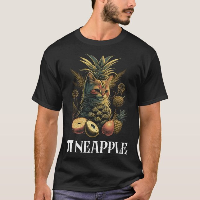 T-shirt Jour de Pi Mathématiques Science Chat Ananas (Devant)