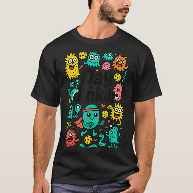 T-shirt Jour de pickleball dinker  (Devant)