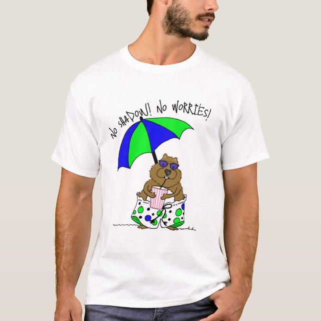 T-shirt Jour de plage de la marmotte (Devant)
