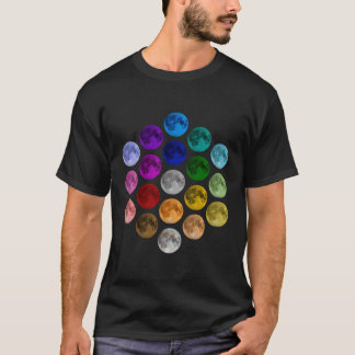 T-shirt Jour de point Lune colorée