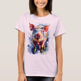 T-shirt jour de porc T shart rose extraordinaire
